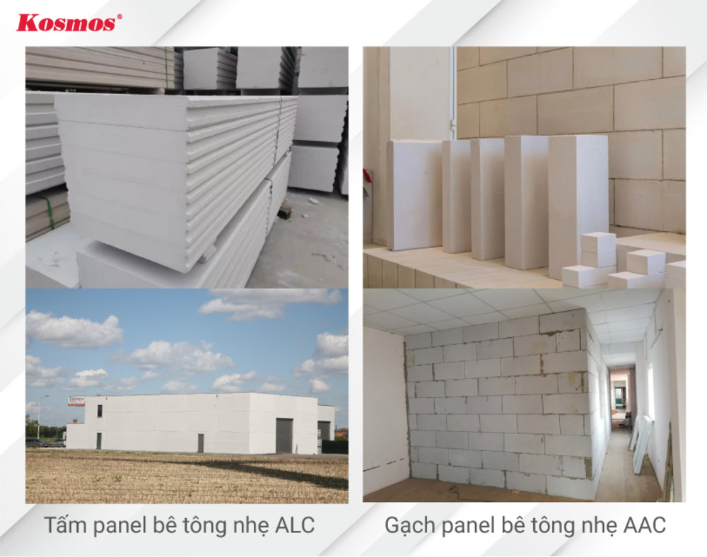 Mẫu tấm panel bê tông nhẹ ALC và gạch panel bê tông nhẹ AAC