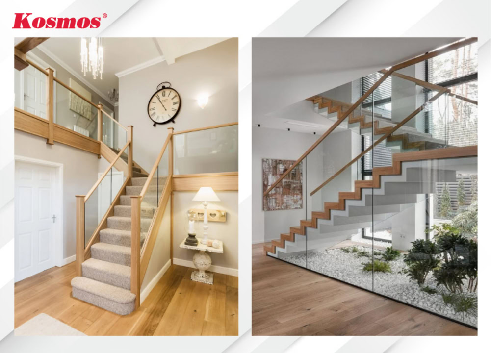 Mẫu vách ngăn cầu thang gỗ – kính giúp không gian thêm sang trọng Mẫu vách ngăn cầu thang gỗ – kính giúp không gian thêm sang trọng