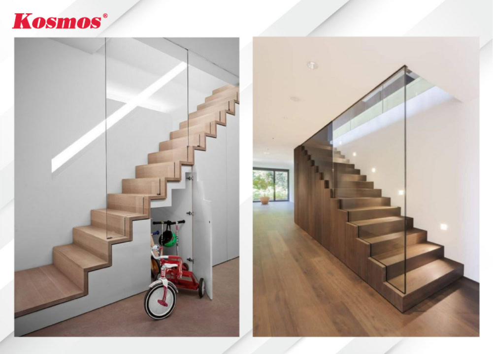 Mẫu vách ngăn cầu thang kính cường lực phù hợp cho không gian tối giản Mẫu vách ngăn cầu thang kính cường lực phù hợp cho không gian tối giản