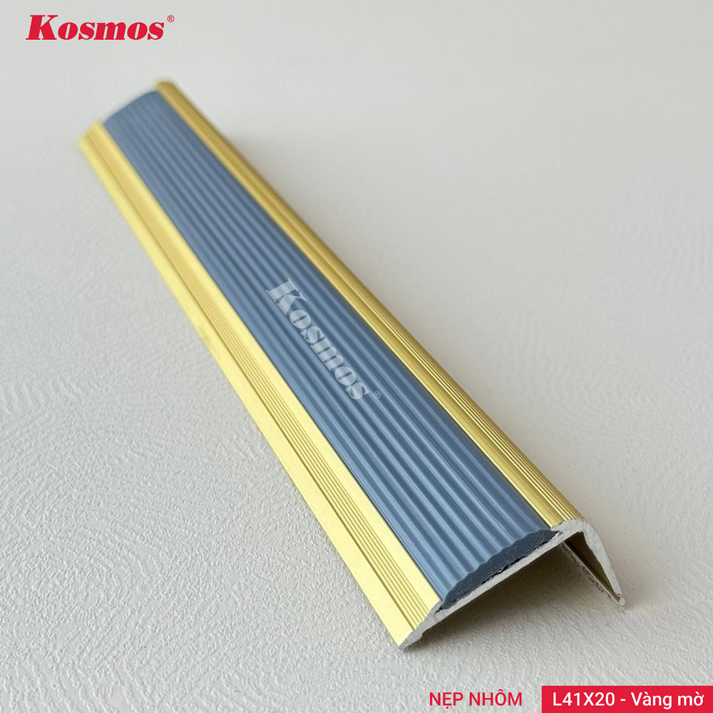 Nẹp chống trượt L41X20-VM màu vàng mờ Kosmos Nẹp chống trượt L41X20-VM màu vàng mờ Kosmos