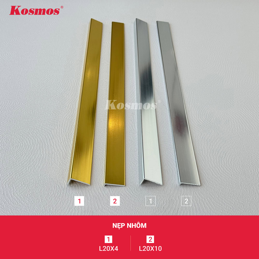 Nẹp nhôm trang trí chữ L Kosmos