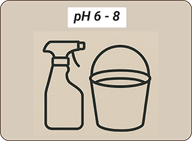 su-dung-dung-dich-ve-sinh-nhe-pha-loang-voi-nuoc-co-do-ph-6-8-de-lam-sach-san-pham