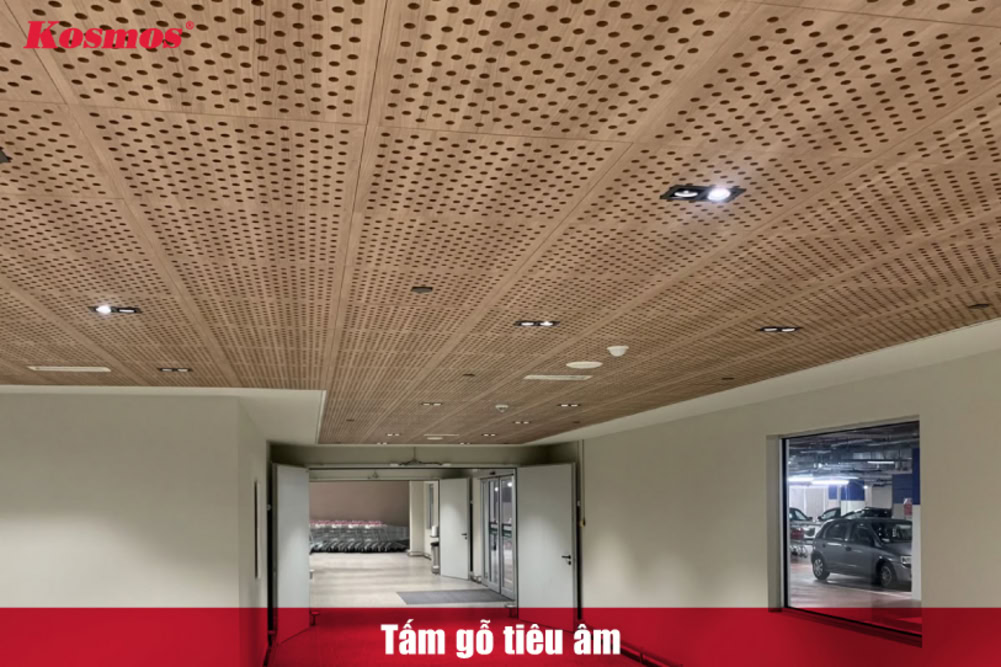 Tấm gỗ tiêu âm ốp trần Tấm gỗ tiêu âm ốp trần