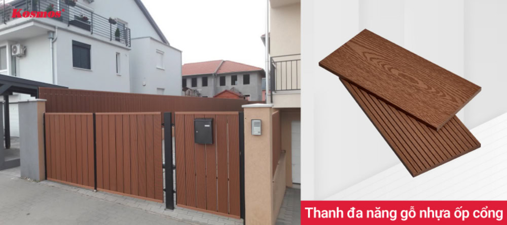 Thanh đa năng gỗ nhựa ốp cổng Thanh đa năng gỗ nhựa ốp cổng