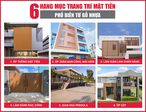 Gỗ nhựa ốp mặt tiền: Đặc điểm, ứng dụng, 10 mẫu đẹp 2025