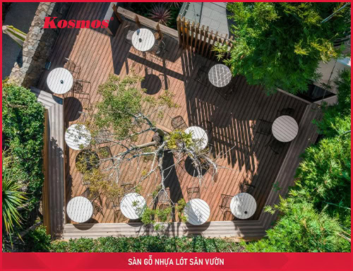 Sàn gỗ nhựa lót sân vườn mẫu nào đẹp? giá bao nhiêu?