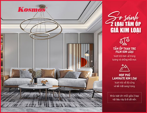 Nên chọn MDF phủ laminate kim loại hay tấm ốp đa năng film kim loại chống xước?