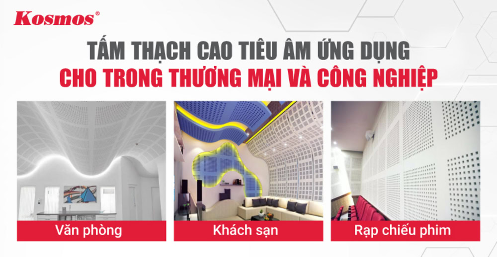 Ứng dụng thạch cao trong các công trình thương mại và công nghiệp Ứng dụng thạch cao trong các công trình thương mại và công nghiệp