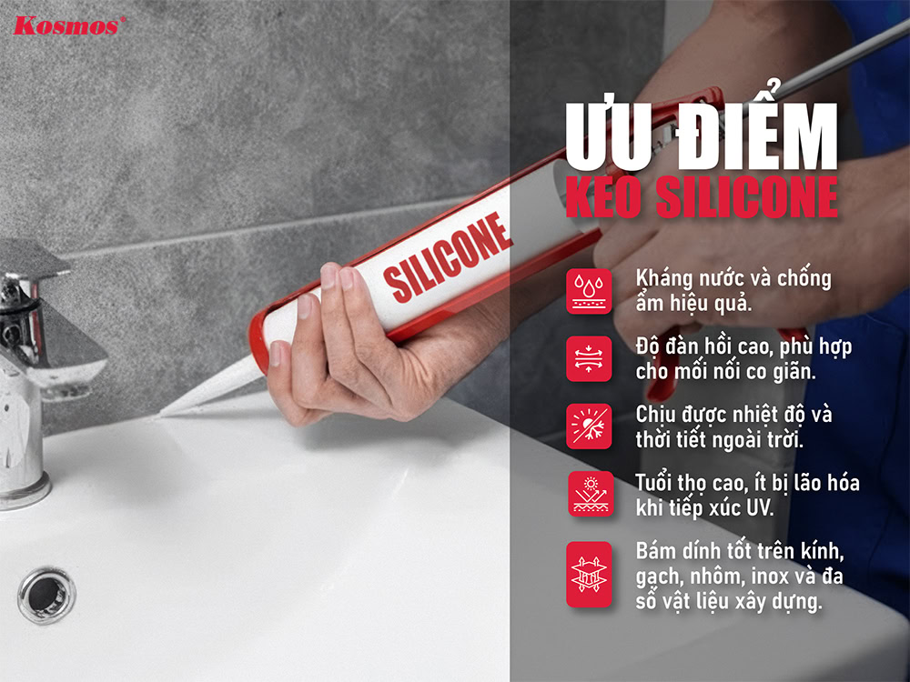 Ưu điểm keo silicone