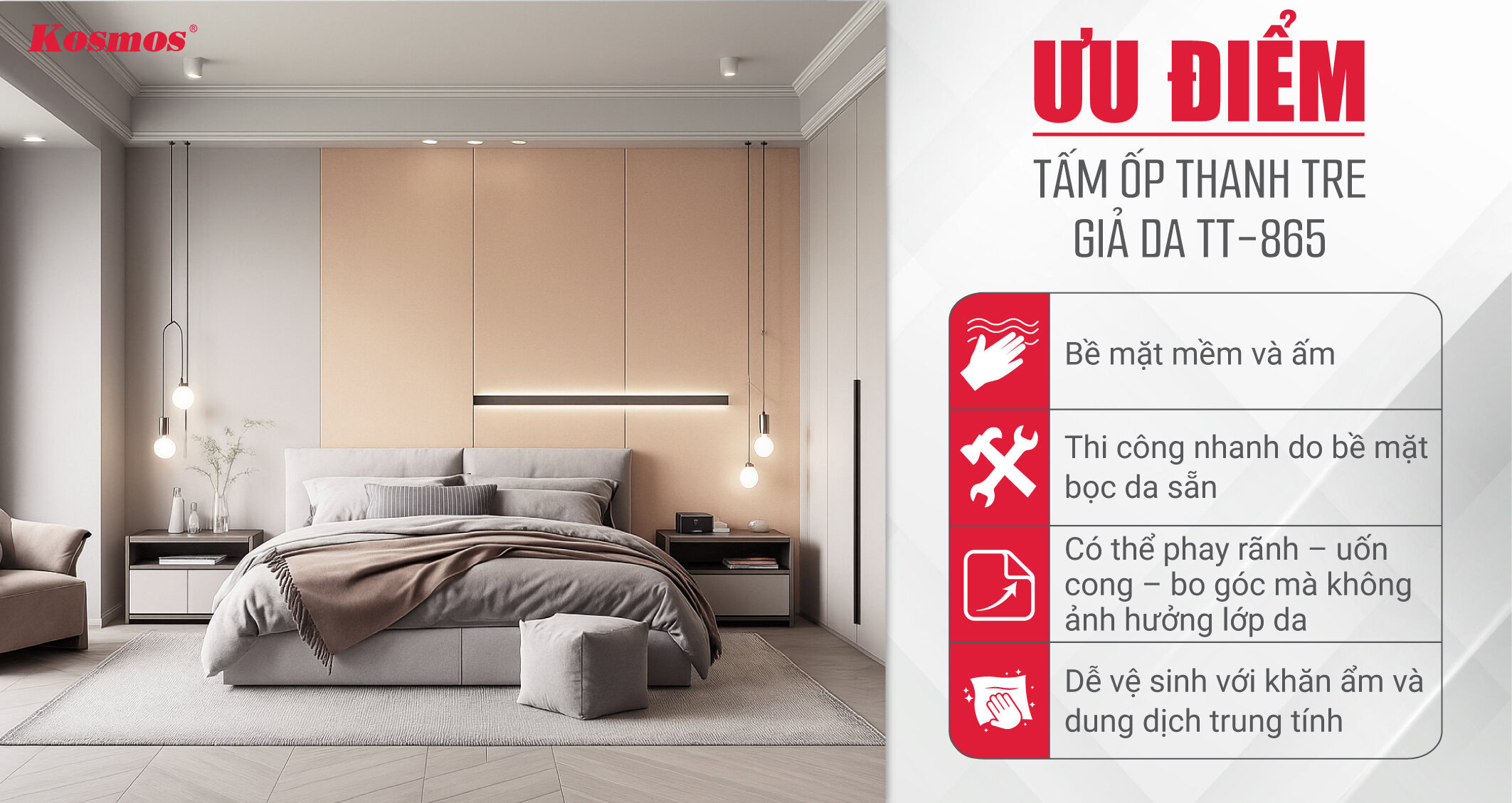Ưu điểm tấm ốp than tre giả da TT-865
