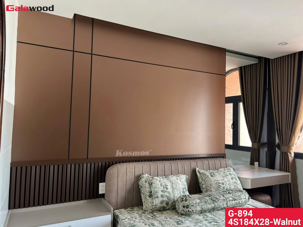 Vách đầu giường được hoàn thiện bởi Nam Phát