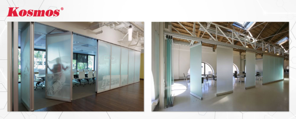 Las paredes de vidrio corredizas están diseñadas para que los paneles de vidrio puedan moverse y girar sobre los rieles. Las paredes de vidrio corredizas están diseñadas para que los paneles de vidrio puedan moverse y girar sobre los rieles.