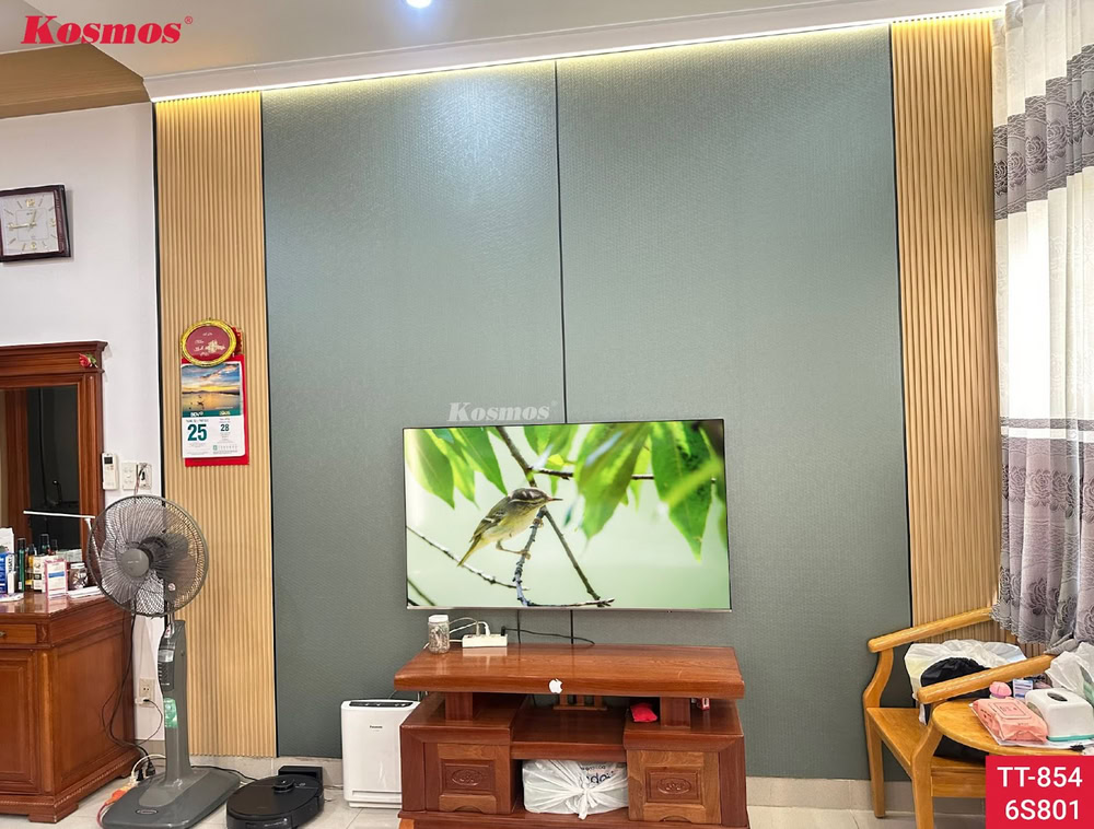 Vách tivi được thi công bởi Thanh Tâm