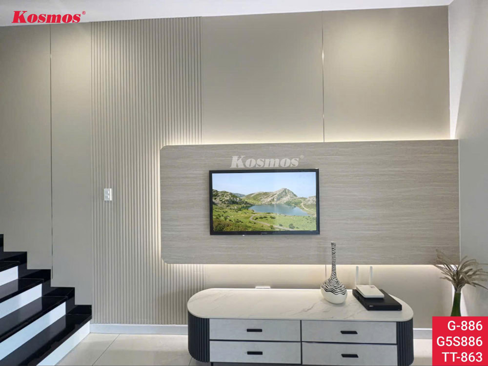 Vách tivi ốp tấm thanh tre được lắp đặt bởi Đại Lý Khải Hoàn Vách tivi ốp tấm thanh tre được lắp đặt bởi Đại Lý Khải Hoàn