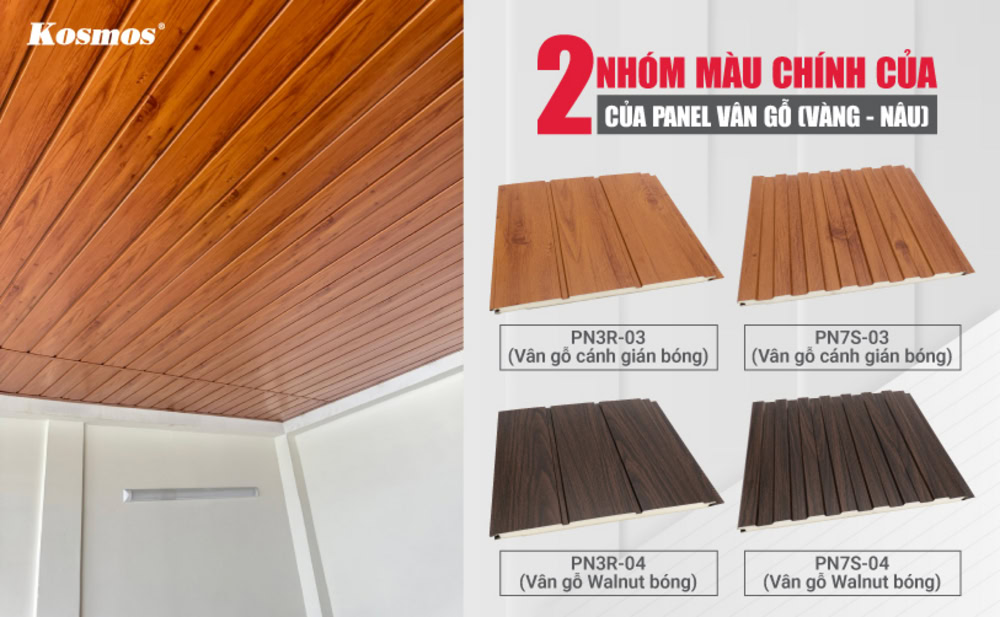 2 nhóm màu chính của tấm panel gỗ