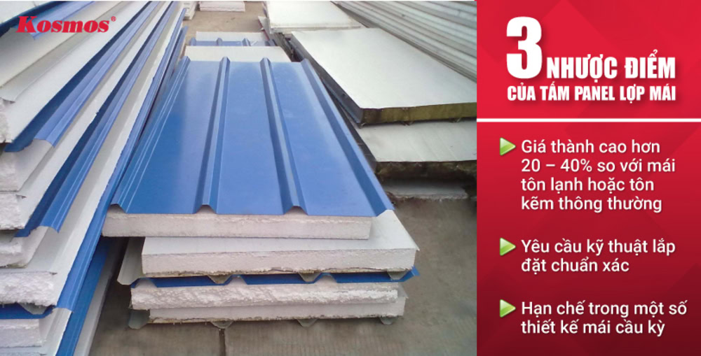 3 hạn chế khi ứng dụng tấm panel lợp mái