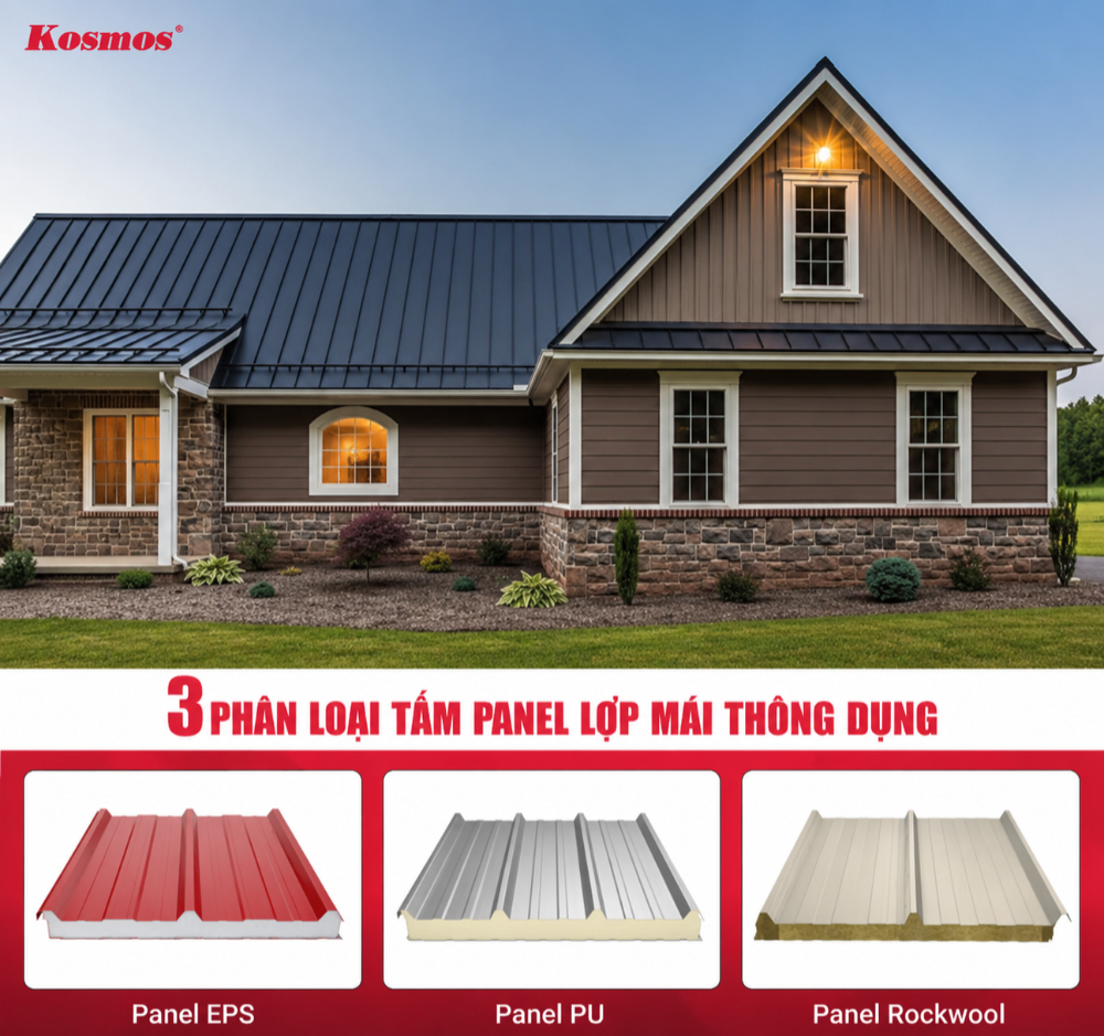 3 phân loại tấm panel lợp mái thông dụng trên thị trường Việt Nam 3 phân loại tấm panel lợp mái thông dụng trên thị trường Việt Nam