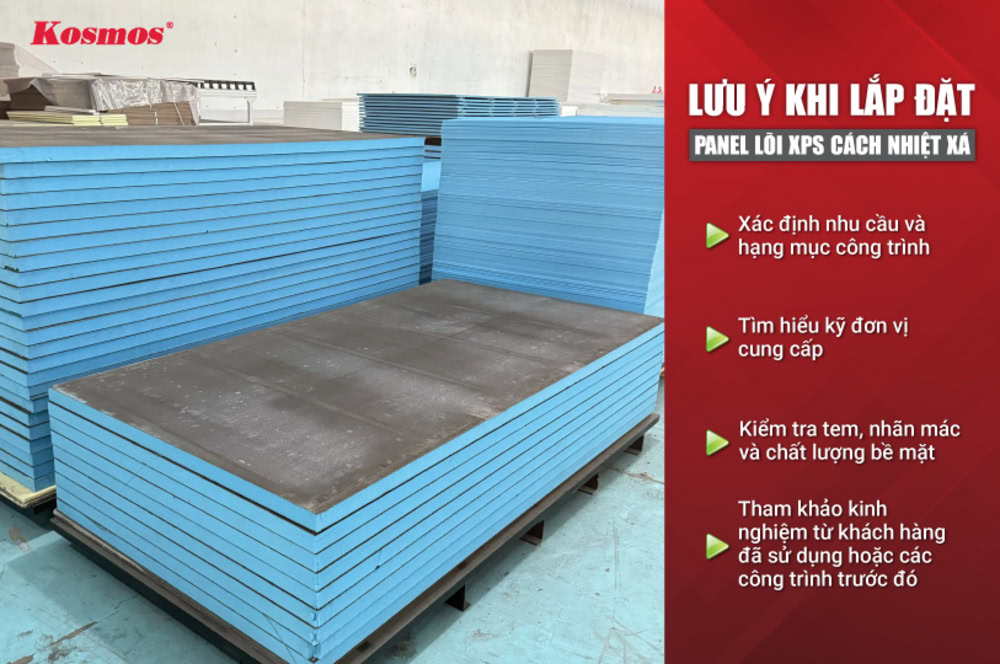 4 lưu ý quan trọng khi lắp đặt panel lõi XPS cách nhiệt