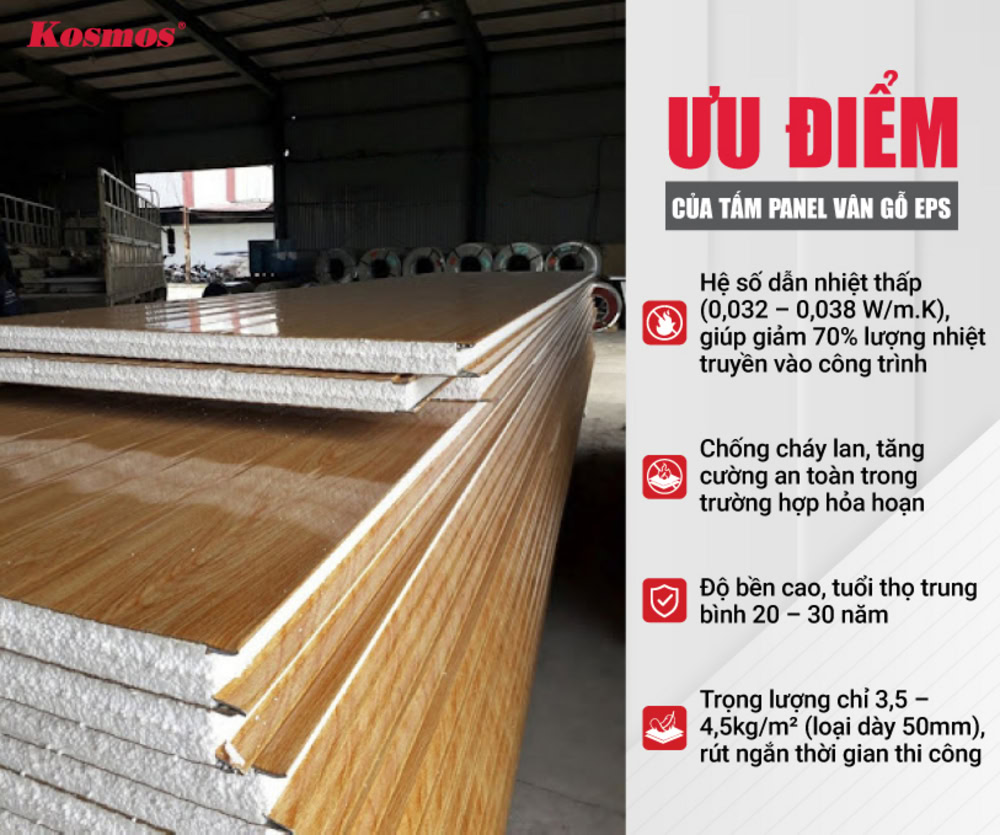 5 ưu điểm nổi bật của tấm panel vân gỗ lõi EPS