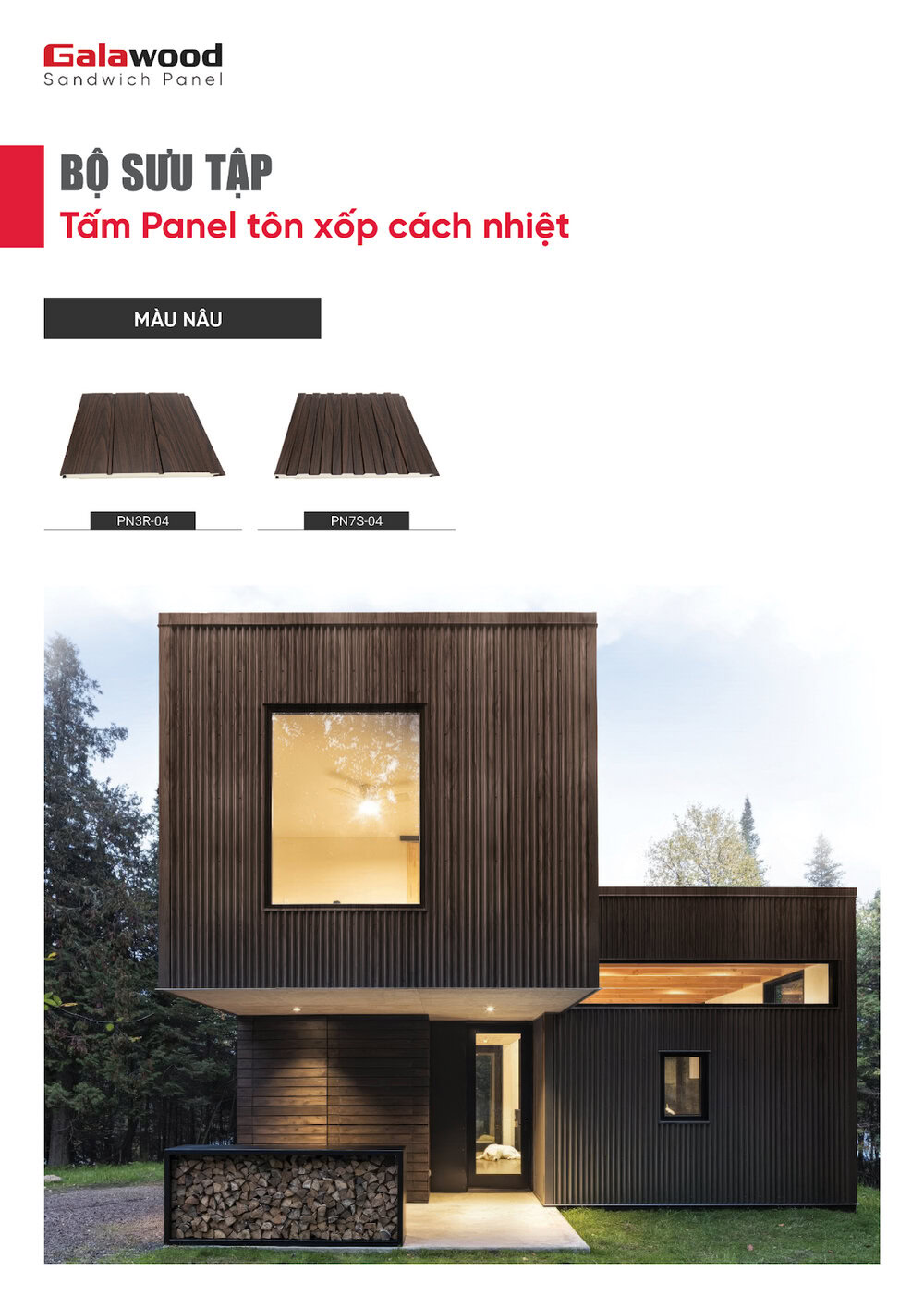Bộ sưu tập tấm panel tôn xốp cách nhiệt màu nâu Bộ sưu tập tấm panel tôn xốp cách nhiệt màu nâu