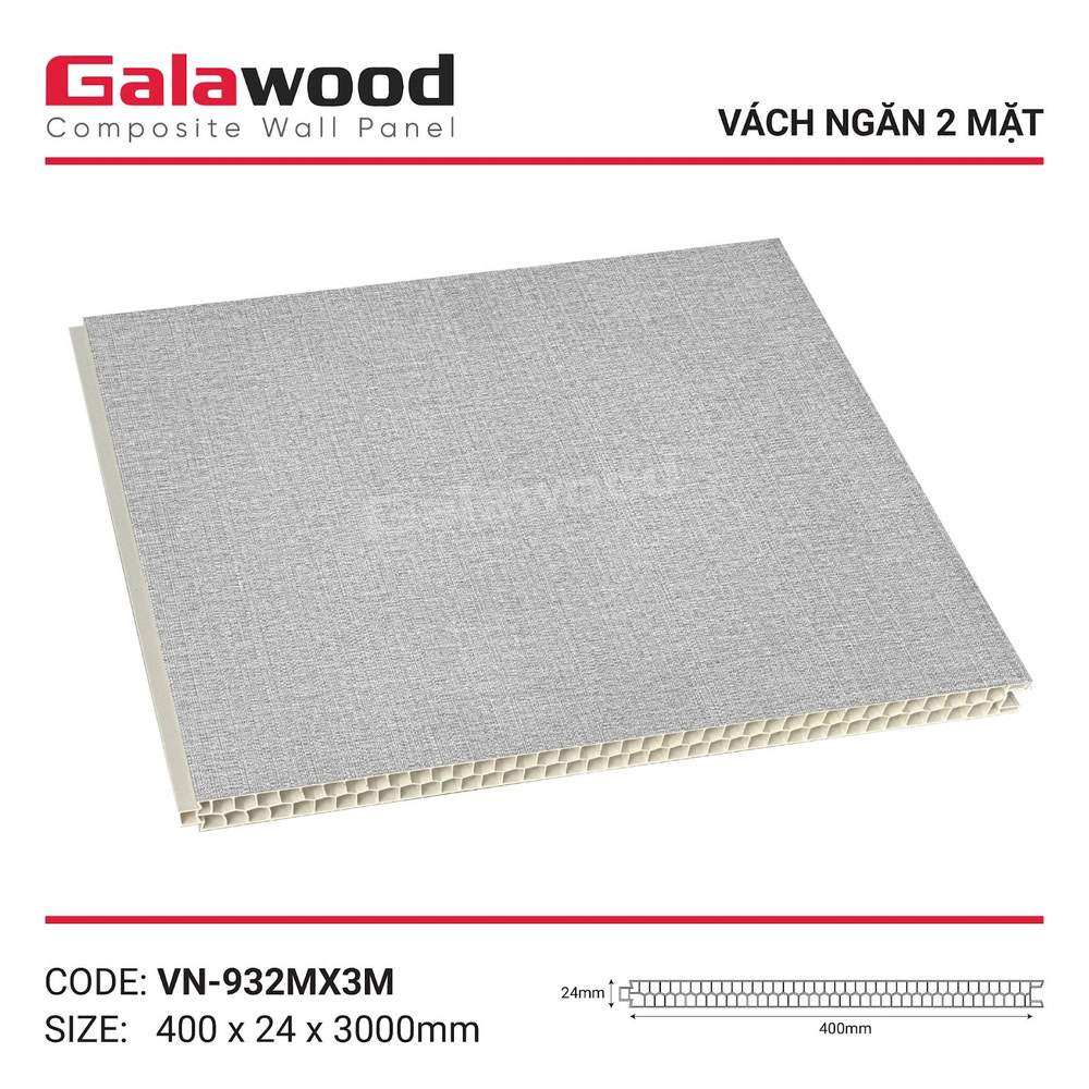 Tấm vách ngăn vân vải xám VN-932M