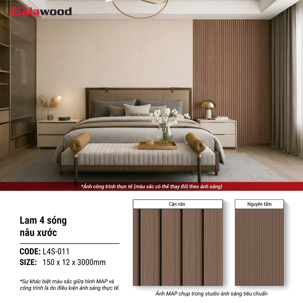 Hình ứng dụng lam sóng Galawood L4S-001 nâu xước Hình ứng dụng lam sóng Galawood L4S-001 nâu xước
