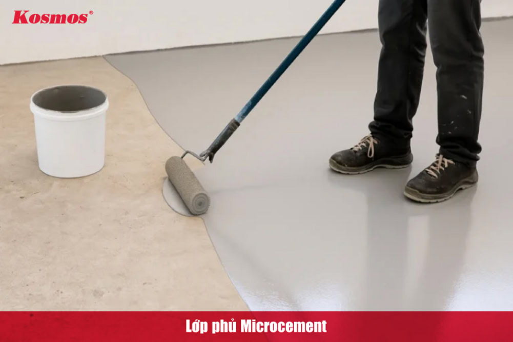 Lớp phủ Microcement là vật liệu hoàn thiện giúp mang đến bề mặt liền mạch