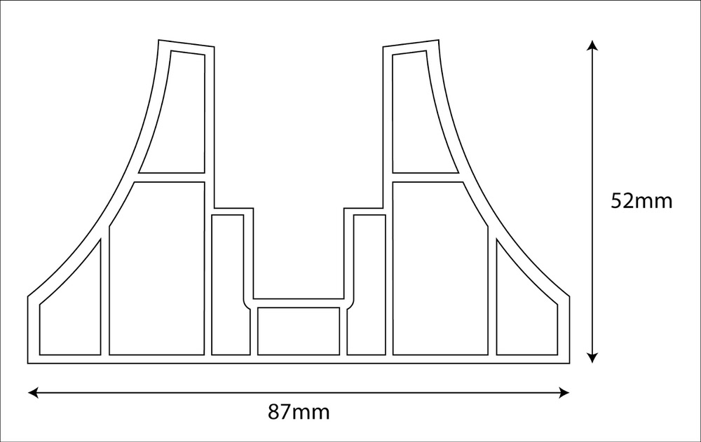 Mặt cắt chân vách ngăn Galawood 87 x 52mm Mặt cắt chân vách ngăn Galawood 87 x 52mm