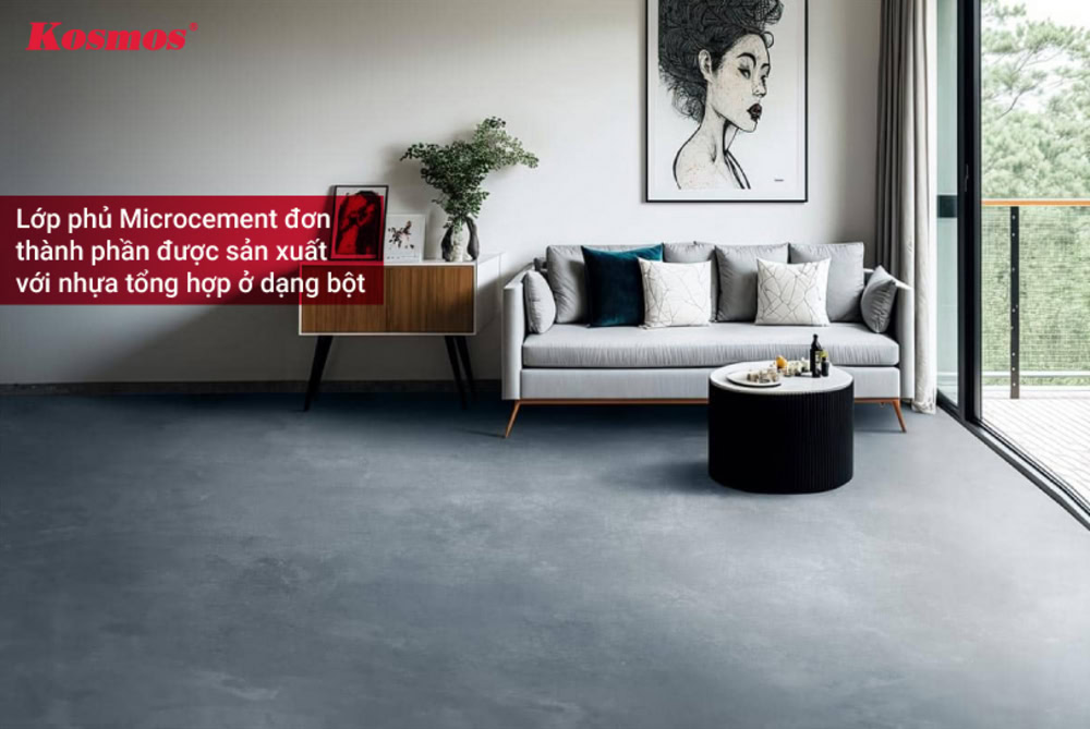Microcement đơn thành phần mang lại sự tiện lợi trong khâu bảo quản
