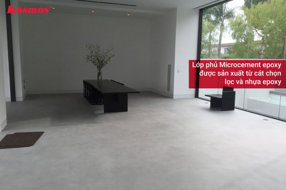 Microcement epoxy có độ bền cơ học cao, kháng mài mòn tốt