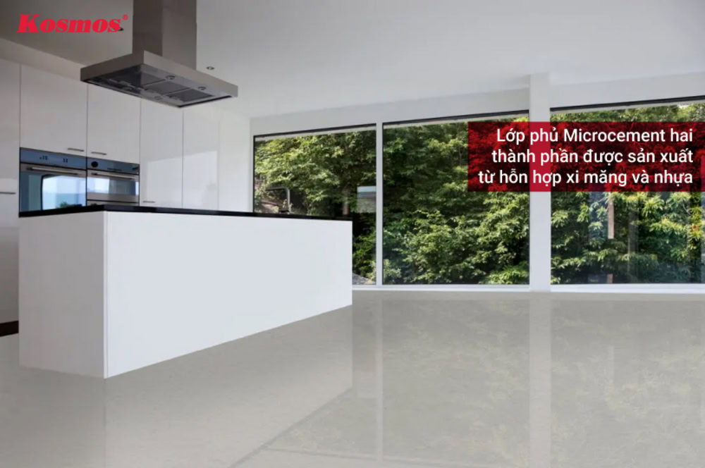 Microcement hai thành phần giúp tạo nên bền mặt hoàn thiện độc đáo