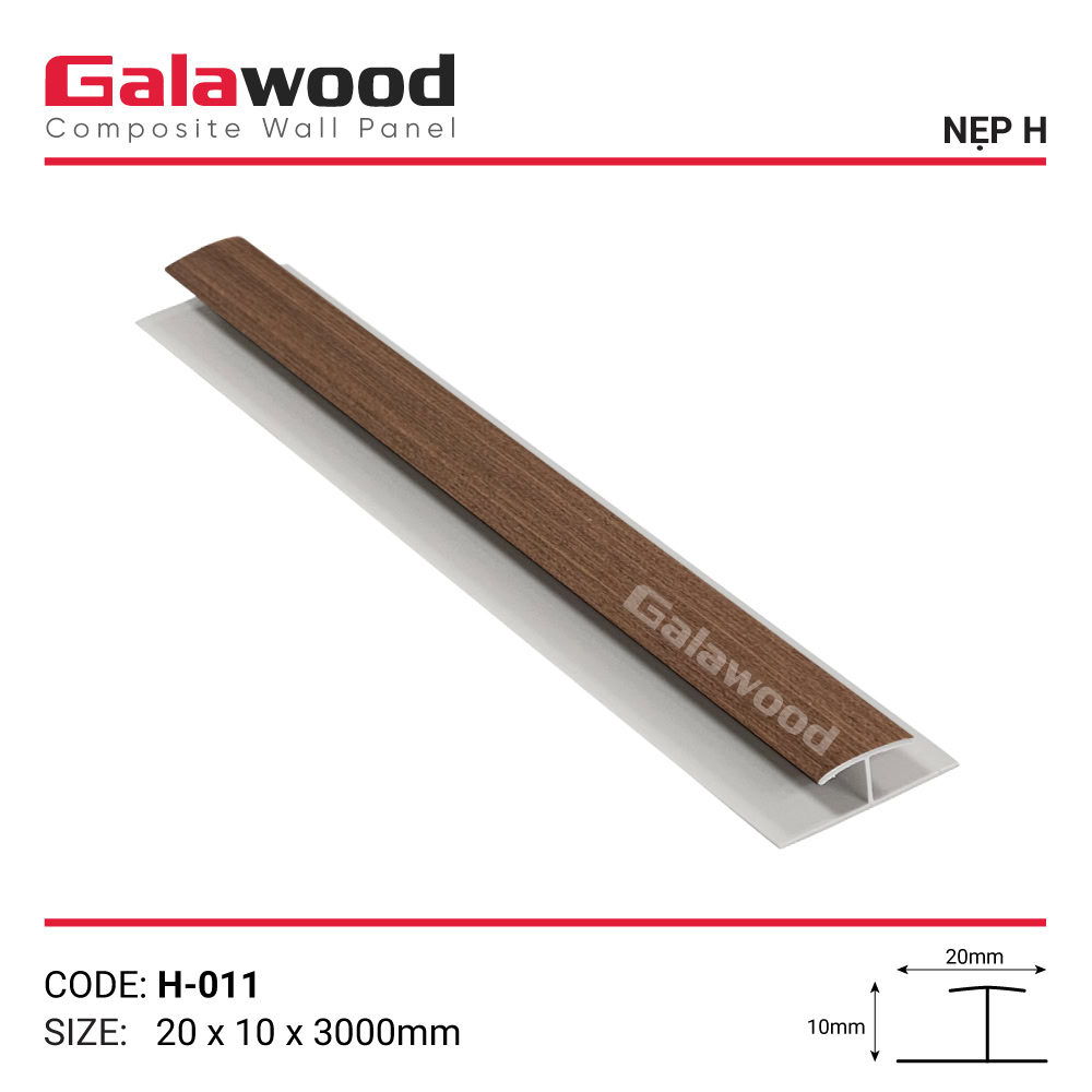 Phụ kiện nẹp H Galawood mã H-011 nâu xước