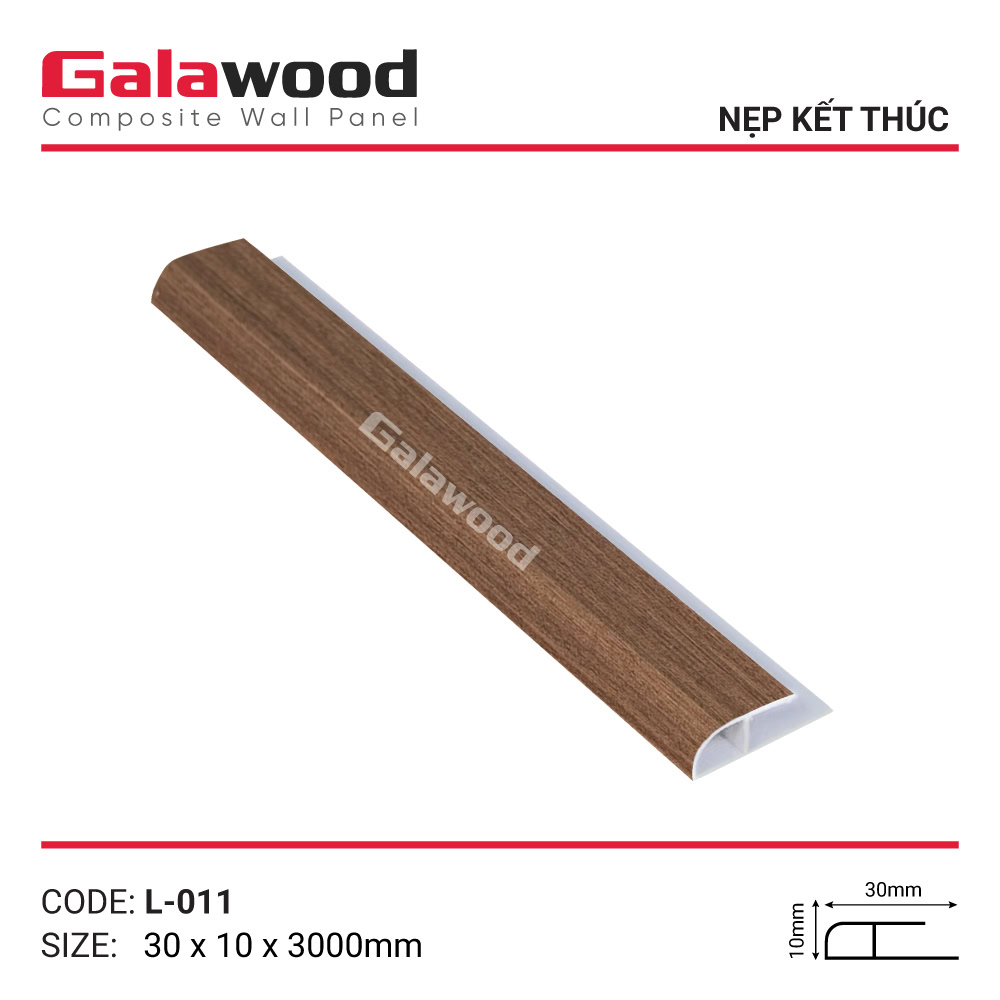 Phụ kiện nẹp kết thúc mã L-011 nâu xước Phụ kiện nẹp kết thúc mã L-011 nâu xước