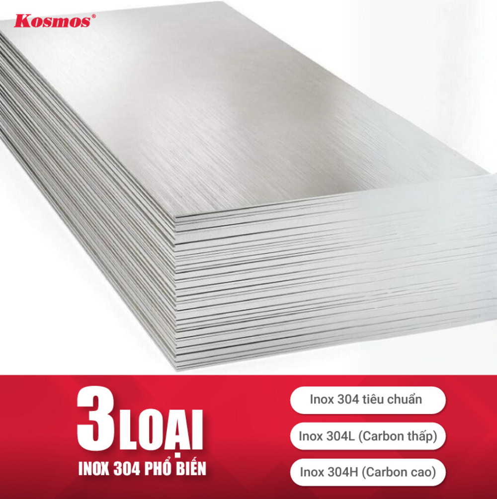 3 loại inox 304 phổ biến