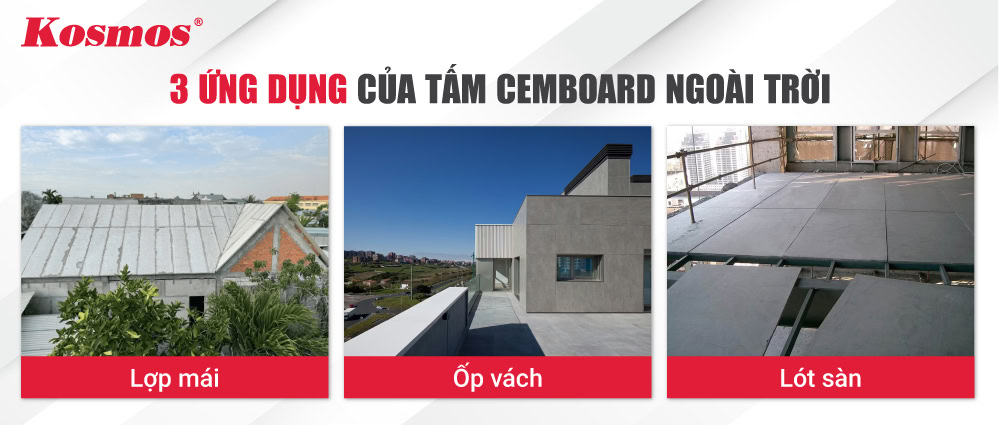 3 ứng dụng của tấm cemboard ngoài trời