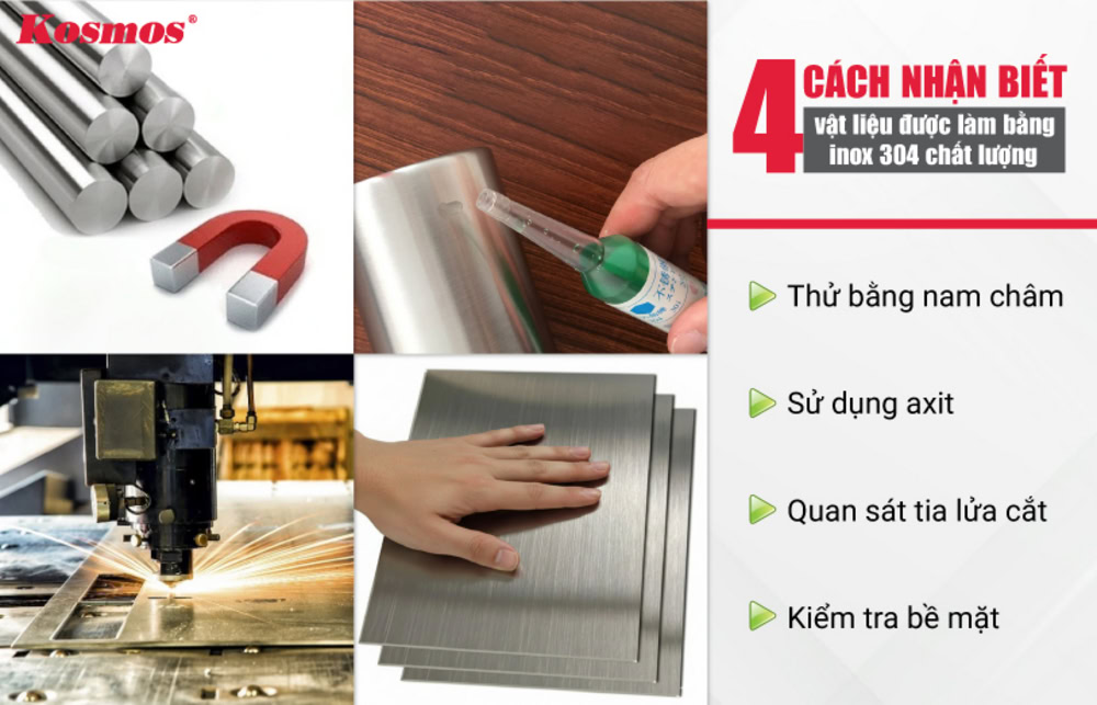 4 cách nhận biết vật liệu được làm bằng inox 304 chất lượng