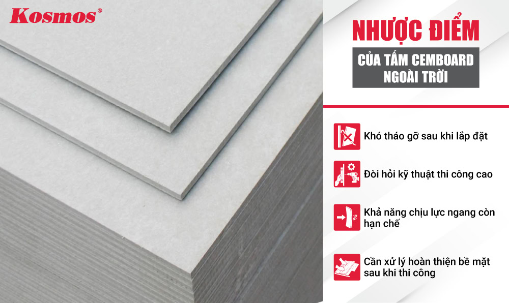 4 hạn chế của tấm xi măng ốp hạng mục ngoài trời