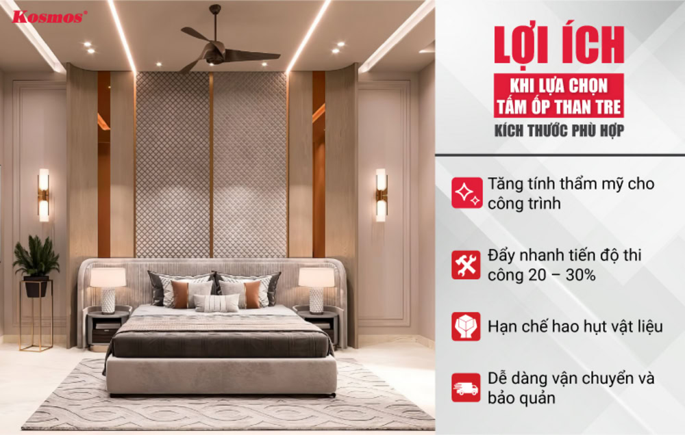 4 lợi ích khi lựa chọn tấm ốp than tre kích thước phù hợp