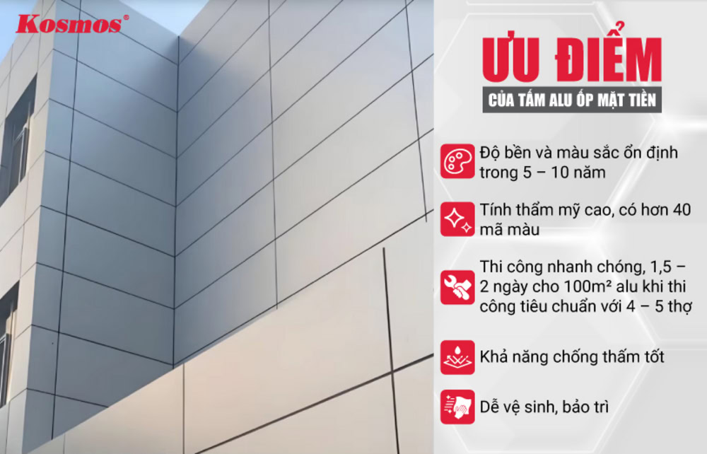 5 lợi ích vượt trội khi dùng tấm aluminium ốp mặt tiền