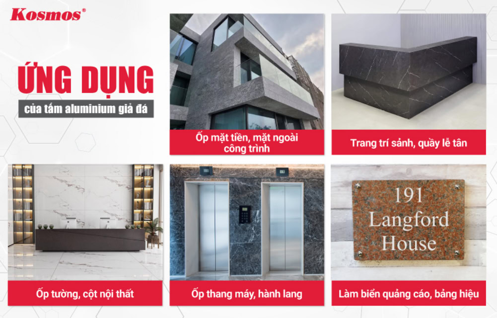 5 ứng dụng thực tiễn của tấm alu giả vân đá