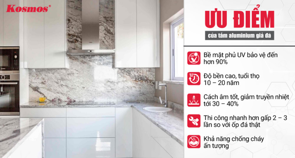 5 ưu điểm ưu việt của tấm nhôm nhựa giả vân đá