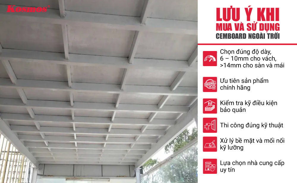 6 lưu ý quan trọng khi mua và sử dụng cemboard ngoài trời