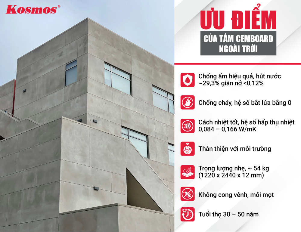 7 điểm mạnh của tấm xi măng cemboard ngoài trời