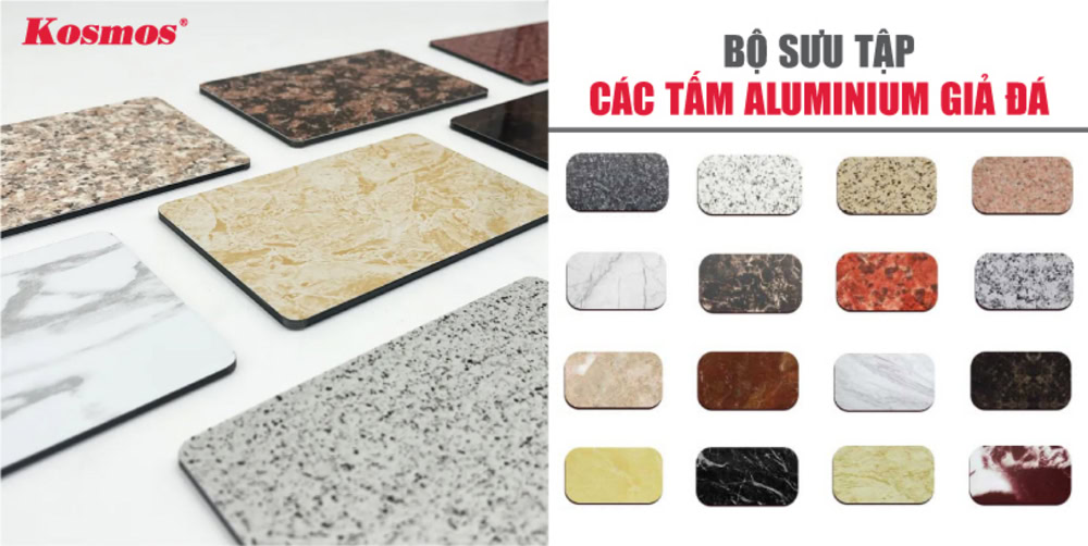 Các mẫu tấm nhôm nhựa giả đá đẹp, sang trọng