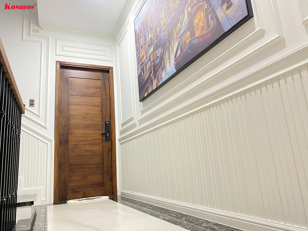 Công trình sử dụng nẹp chân tường đồng màu với tấm ốp Công trình sử dụng nẹp chân tường đồng màu với tấm ốp