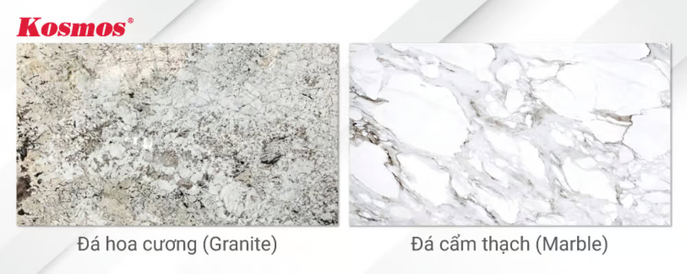 Đá hoa cương (Granite) và đá cẩm thạch (Marble)