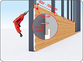 khoang-cach-giua-cac-lo-vit-co-dinh-tam-panel-tai-hem-am-phai-bang-khoang-cach-cac-thanh-xuong-tuc-la-40-70cm-op-vach-va-40-50cm-op-tran