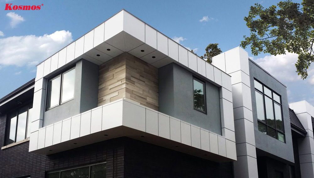 Ốp mặt dựng biệt thự bằng tấm Alu