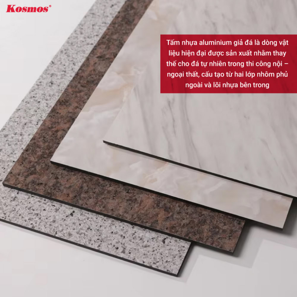 Tấm nhôm nhựa giả đá mang lại vẻ đẹp hiện đại cho công trình