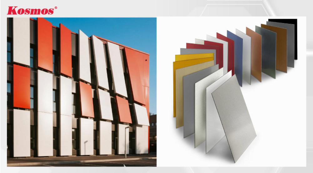 Tấm nhôm nhựa mặt dựng, mặt tiền có hơn 40 mã màu khác nhau